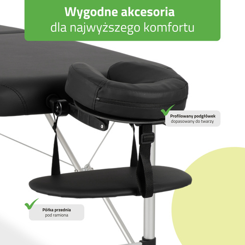 Stół do masażu Nina 60 cm - czarny