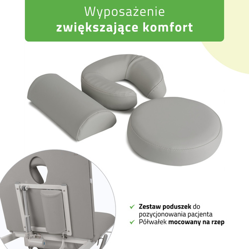 Łóżko zabiegowe z regulacją elektryczną Estella ERGO 2, Grey – 2 silniki