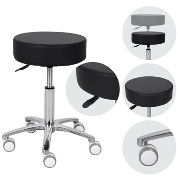 Taboret kosmetyczny Mobi – czarny