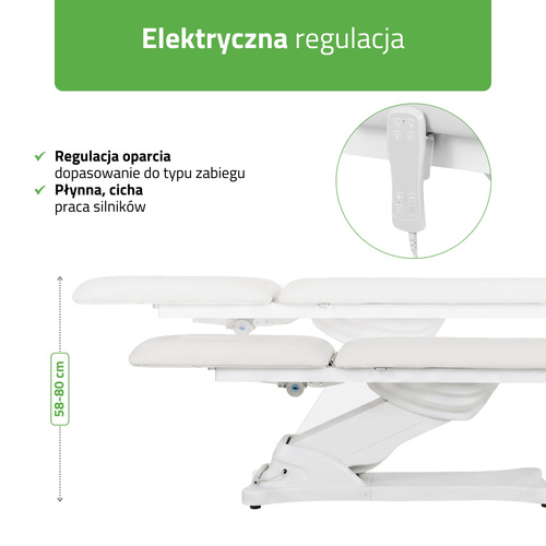 Elektryczny stół zabiegowy Camilla ERGO 2 White | Habys - 2 silniki