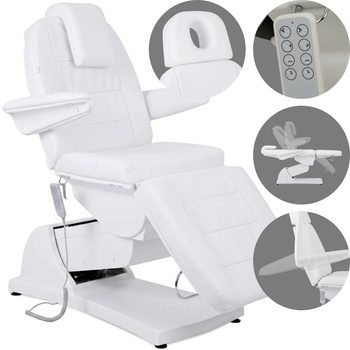 Fotel kosmetyczny Velora PRO 4 White - 4 silniki
