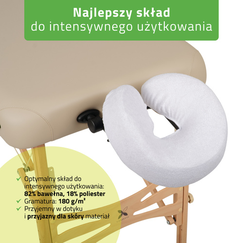 Pokrycie frotte na podgłówek - białe
