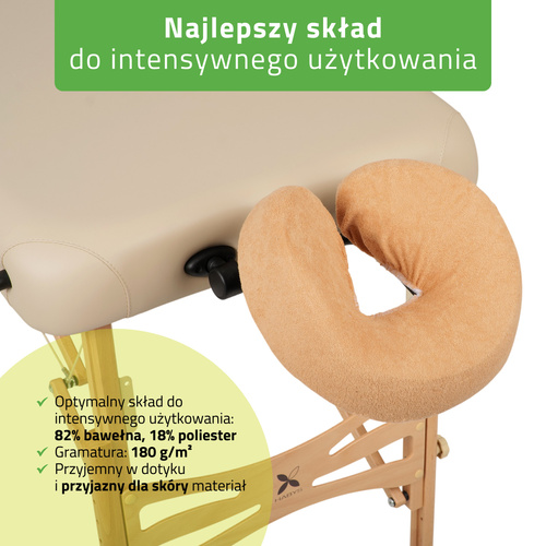 Pokrycie frotte na podgłówek - beżowe