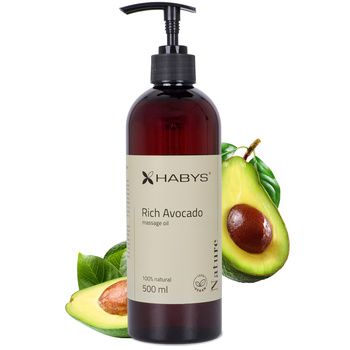 Olejek do masażu Nature Rich Avocado HABYS 500 ml z pompką