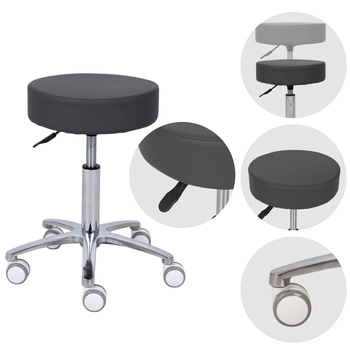 Taboret kosmetyczny Mobi - szary