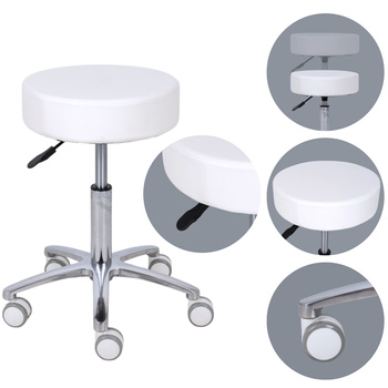 Taboret kosmetyczny Mobi – biały