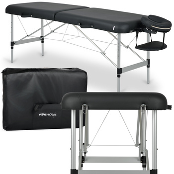 Łóżko kosmetyczne składane, do masażu Estetic Dark 65 cm - czarny